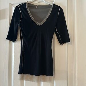 Cute Pete, black blouse, size small